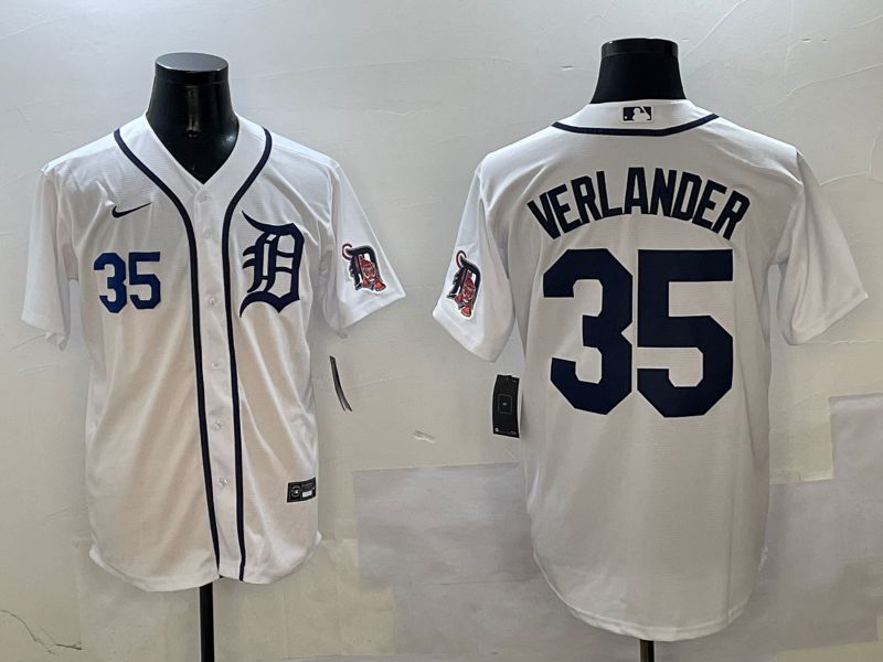 Men Detroit Tigers #35 Verlander White Game 2025 Nike MLB Jersey style 2->chicago cubs->MLB Jersey